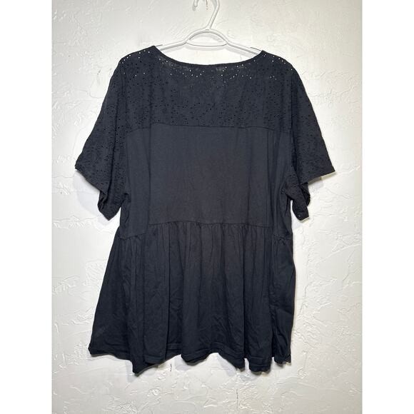 Torrid babydoll eyelet blouse womens 3X withcy whimsigoth fairy grunge siren y2k - Picture 5 of 8